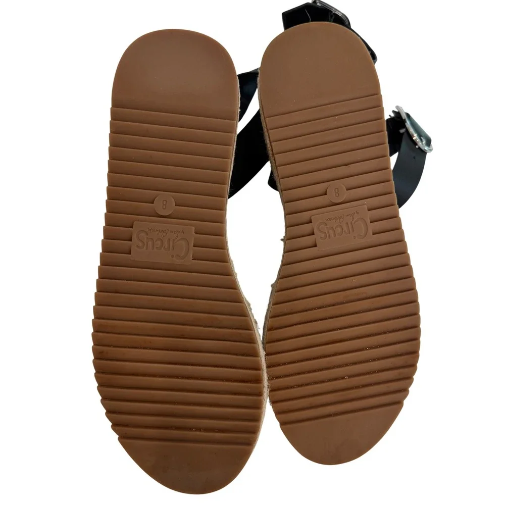 Circus by Sam Edelman Kennedy Espadrille Sandals Women 8M Black Boho Minimalist